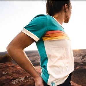 Colorful Striped Short Sleeve Tee